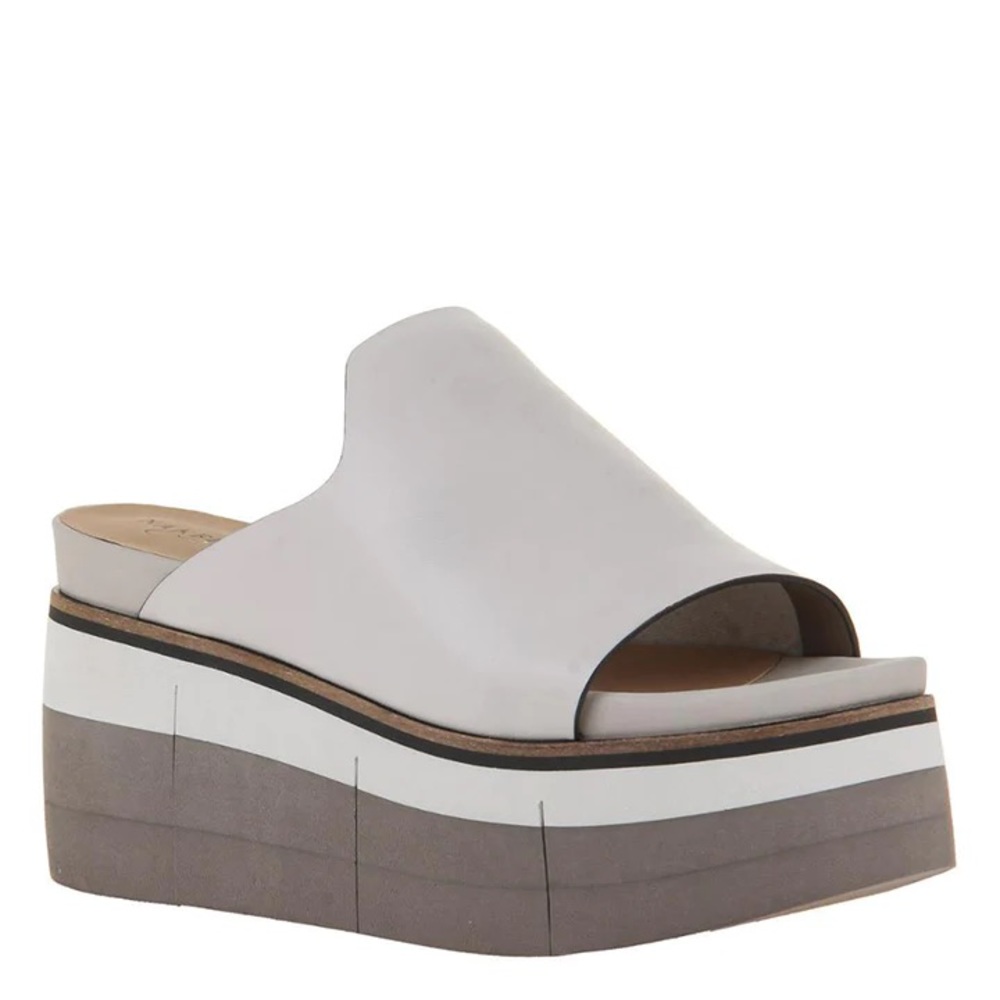 Naked Feet Platform Sandals light gray Sz 7.5